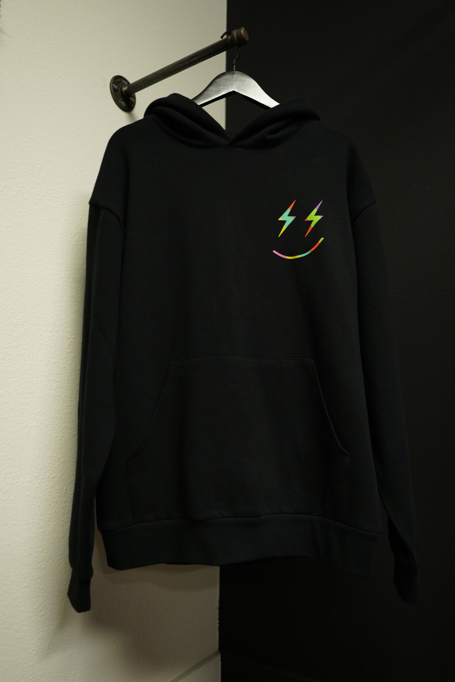 Good Vibes Oversized Hoodie Rainbow